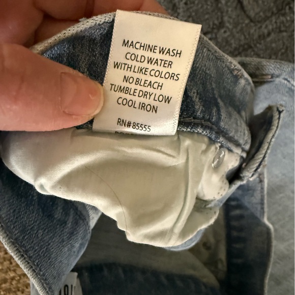 Pistola Light Wash Raw Hem Straight Flare Jeans Distressed Denim Sz 25 - Picture 11 of 16